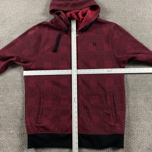 Vintage Southpole Hoodie Men's Medium Red Full Zip Y2K Hooded Sweatshirt - Picture 9 of 13